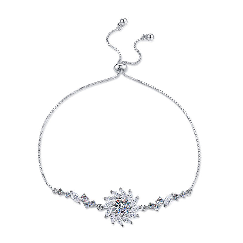 [Super CiCi]STRAHLENDES SONNENBLUMEN-MOISSANIT-ARMBAND