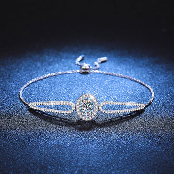 [Super CiCi]"PIGEON'S EGG" TEARDROP MOISSANITE BRACELET