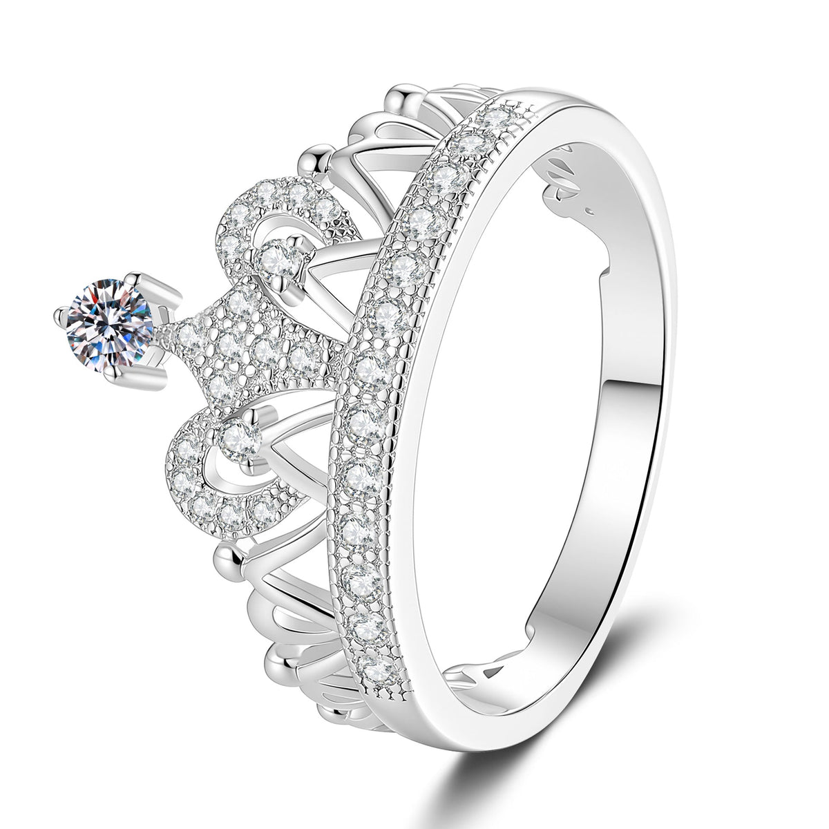 [Super CiCi]DREAMY CROWN MOISSANIT-RING - 1,2 KARAT ELEGANT IM PRINZESSINNEN-STIL