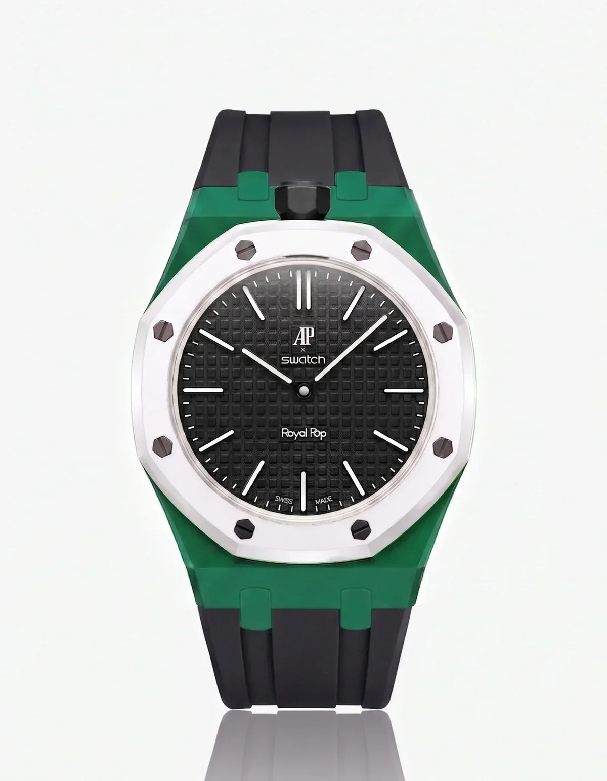 Silicone Strap & Case Royal Pop Ocho Negro(Customize  Colors)