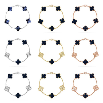 [Super CiCi ]CLOVER 5 MOTIF PIETERSITE BRACELET COLLECTION