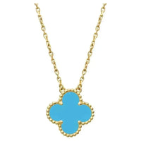 [Bieber Jewelry ]CLOVER 15MM VINTAGE TURQUOISE NECKLACE