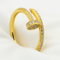 [Bieber Jewelry ]JUSTE RING 1.8MM GOLD DIAMONDS