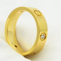 [Bieber Jewelry ]LOVE RING 5.5MM 3 DIAMONDS GOLD