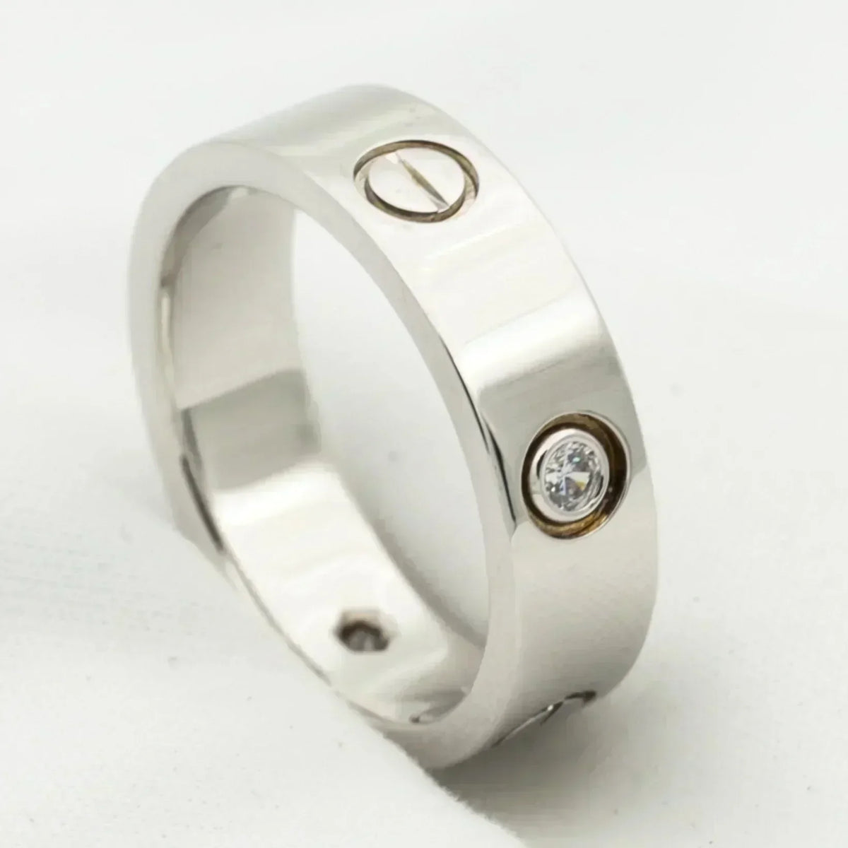 [Super CiCi ]LIEBESRING 5,5MM 3 DIAMANTEN SILBER