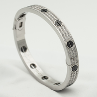 [Bieber Jewelry ]LOVE BRACELET 6.1MM DIAMOND-PAVED CERAMIC