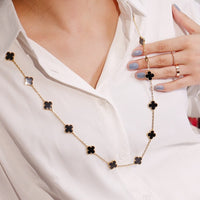 [CiCi Jewels] Kleeblatt 20 Motive Onyx Roségold