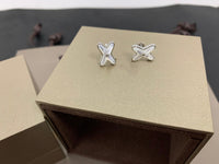 [Bieber Jewelry ]JEUX DE WHITE MOP SILVER DIAMOND EARRINGS