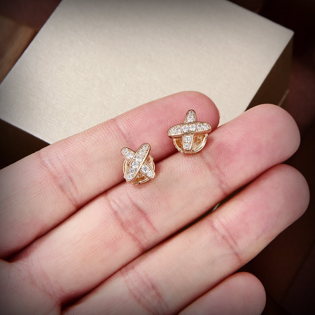 [Super CiCi ]GOLD-DIAMANT-OHRRINGE-SET