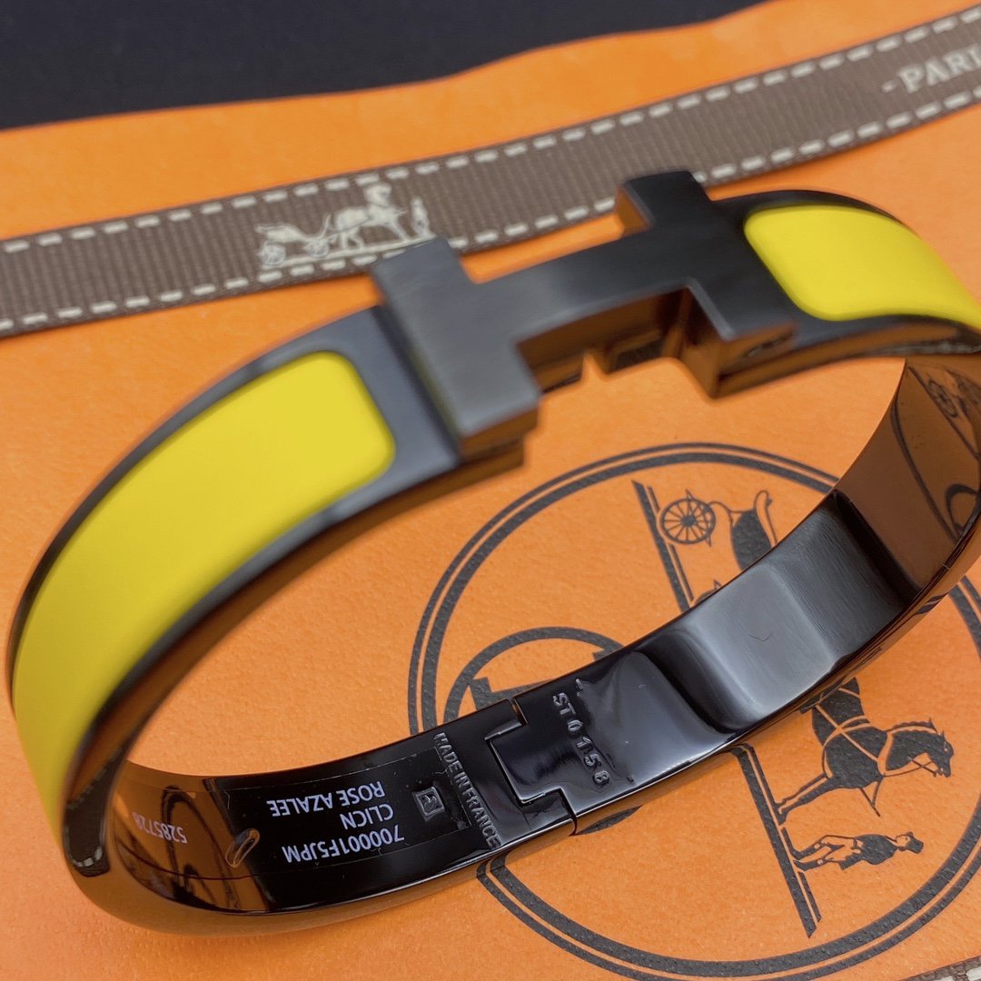 [Super CiCi ]CLIC HM ARMBAND SCHWARZ GELB