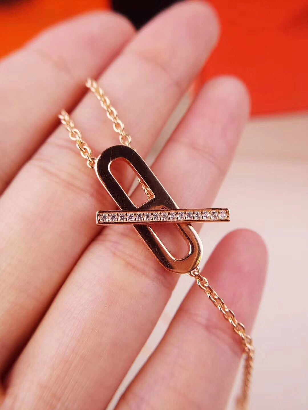 [Super CiCi ]HM HALSKETTE PLATIN ROSÉGOLD DIAMANT