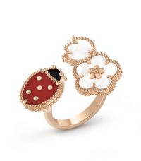 [Bieber Jewelry ]LUCKY 3 MOTIF ROSE GOLD RING