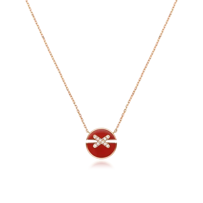 [Super CiCi ]ROSEGOLD-DIAMANT-HALSKETTE-SET