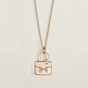 [Super CiCi ]AMULETTE PEDANT ROSE GOLD NECKLACE