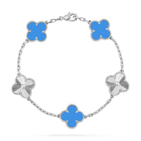 [CiCi]CLOVER LASER SILVER BRACELET COLLECTION,5 MOTIFS