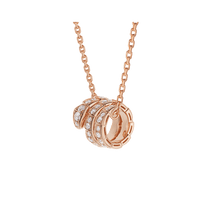 [Bieber Jewelry ]SERPENTI PINK GOLD NECKLACE DOUBLE RING DIAMOND