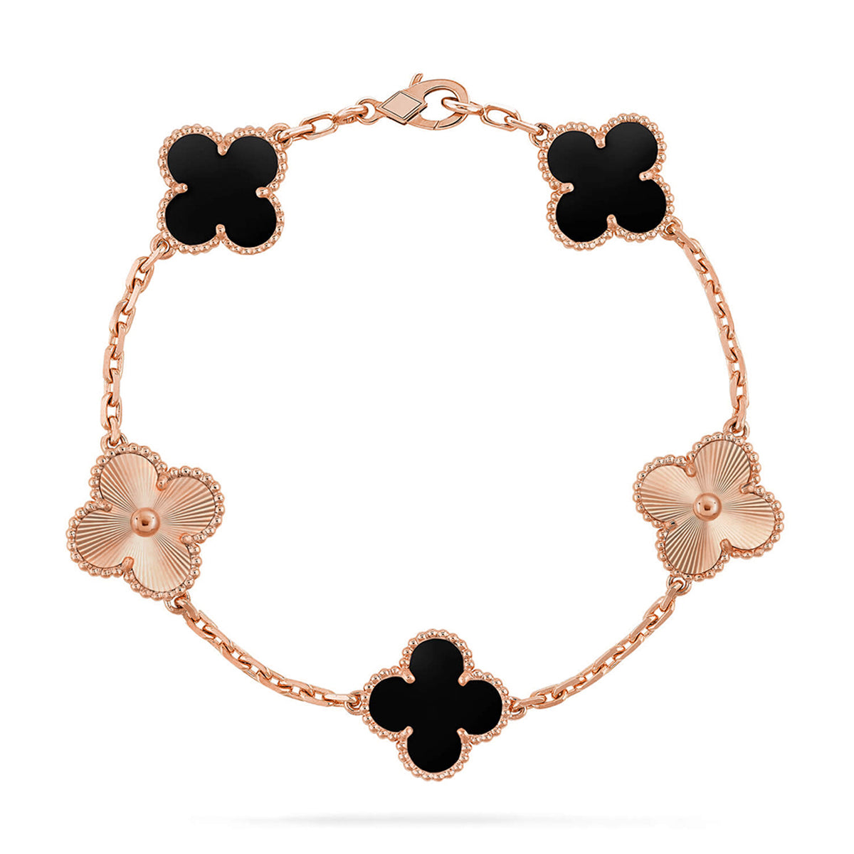 [Super CiCi ] CLOVER 5-MOTIV ONYX ARMBAND KOLLEKTION