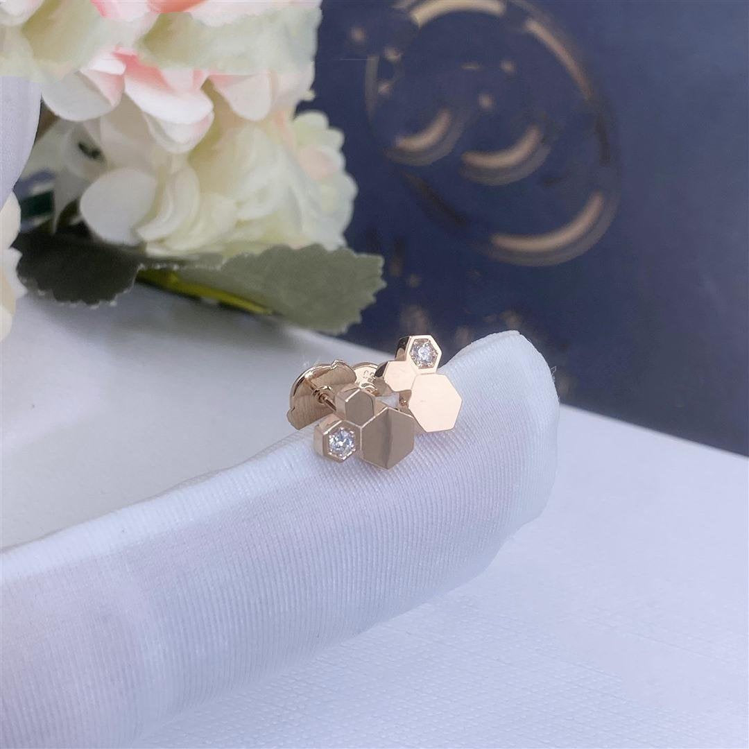 [Super CiCi ]BEE LOVE OHRRINGE IN ROSÉGOLD MIT DIAMANTEN