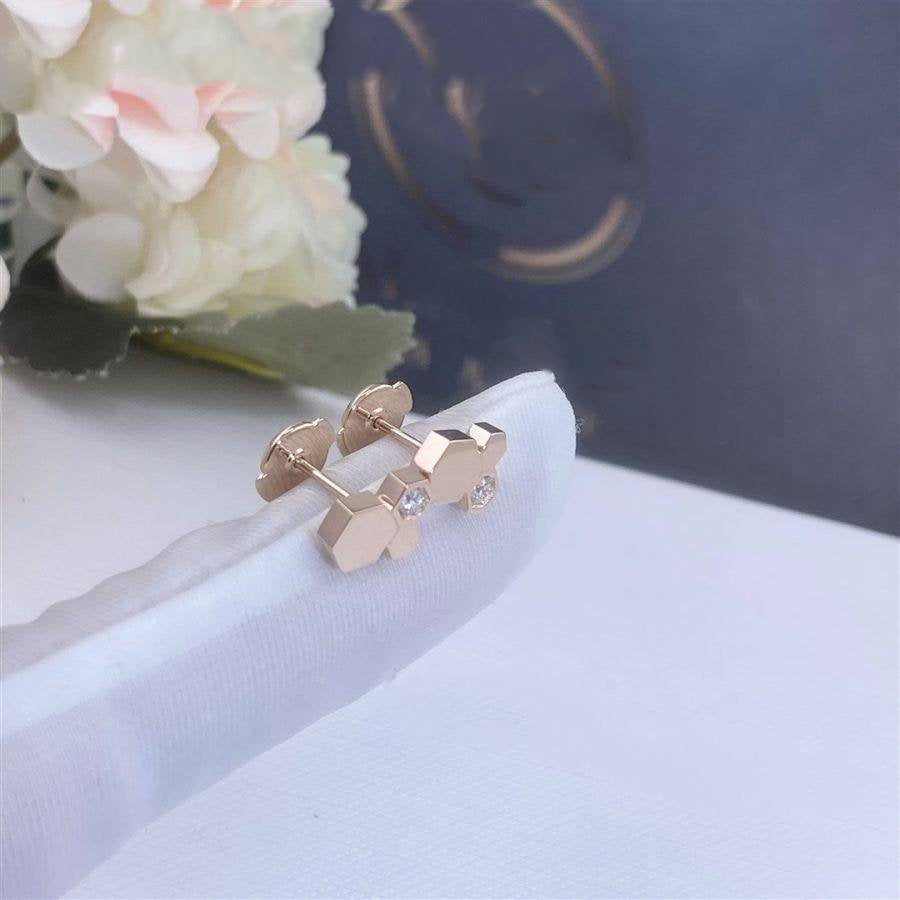 [Super CiCi ]BEE LOVE OHRRINGE IN ROSÉGOLD MIT DIAMANTEN