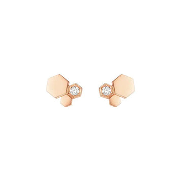 [Super CiCi ]BEE LOVE OHRRINGE IN ROSÉGOLD MIT DIAMANTEN