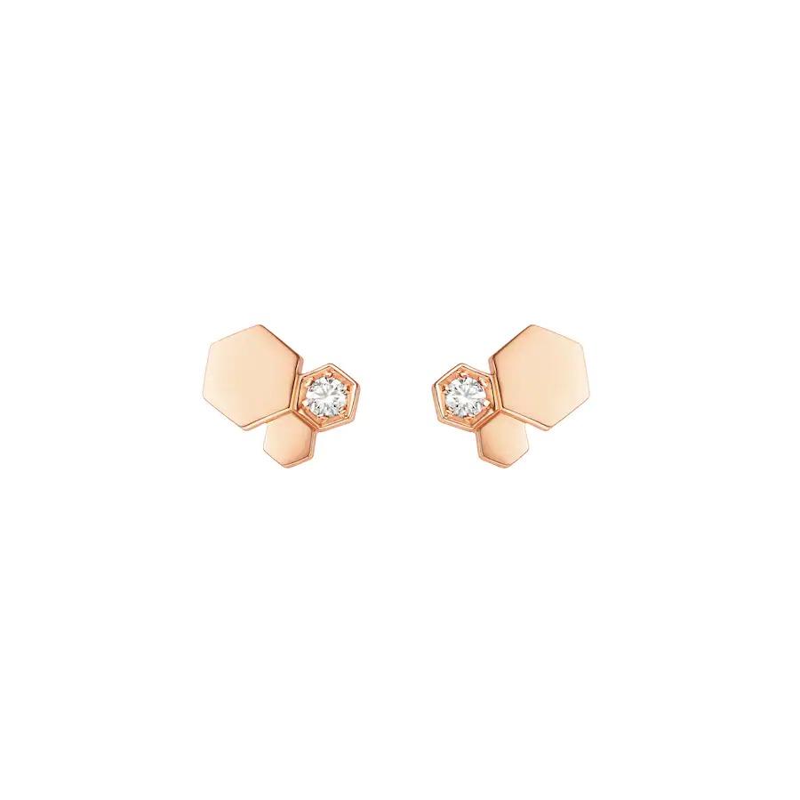 [Super CiCi ]BEE LOVE OHRRINGE IN ROSÉGOLD MIT DIAMANTEN
