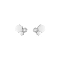 [Bieber Jewelry ]BEE LOVE SILVER DIAMOND EARRINGS