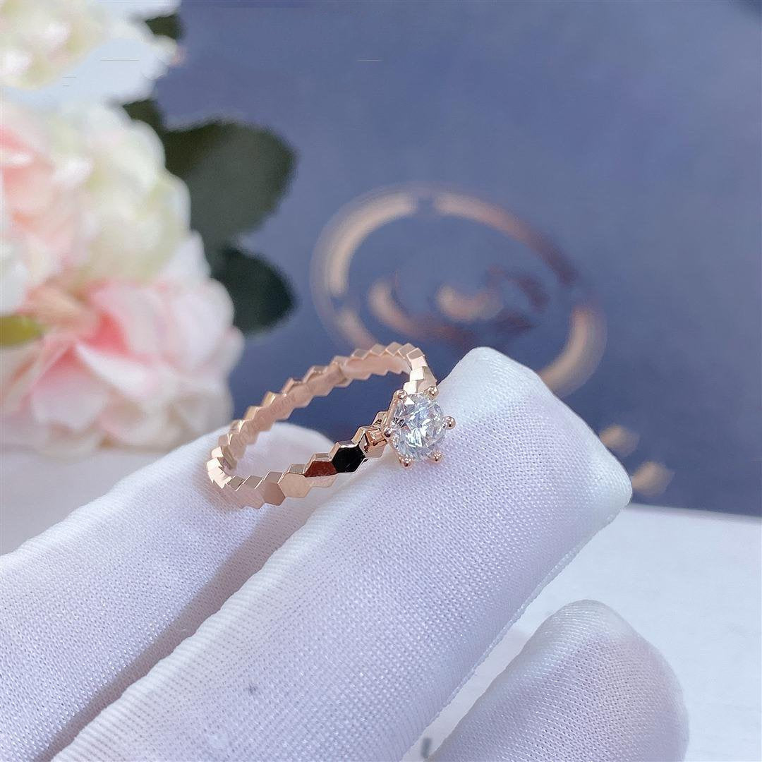 [Super CiCi ]BEE LOVE RING ROSÉGOLD 1 DIAMANT
