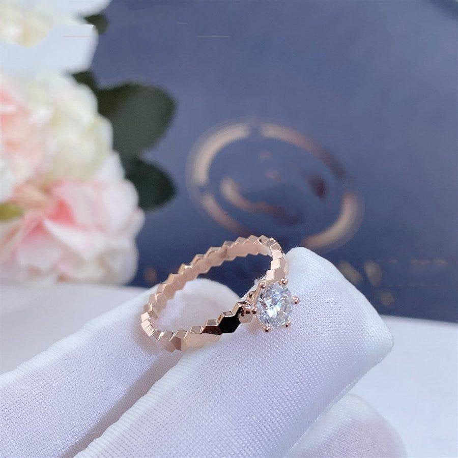 [Super CiCi ]BEE LOVE RING ROSÉGOLD 1 DIAMANT