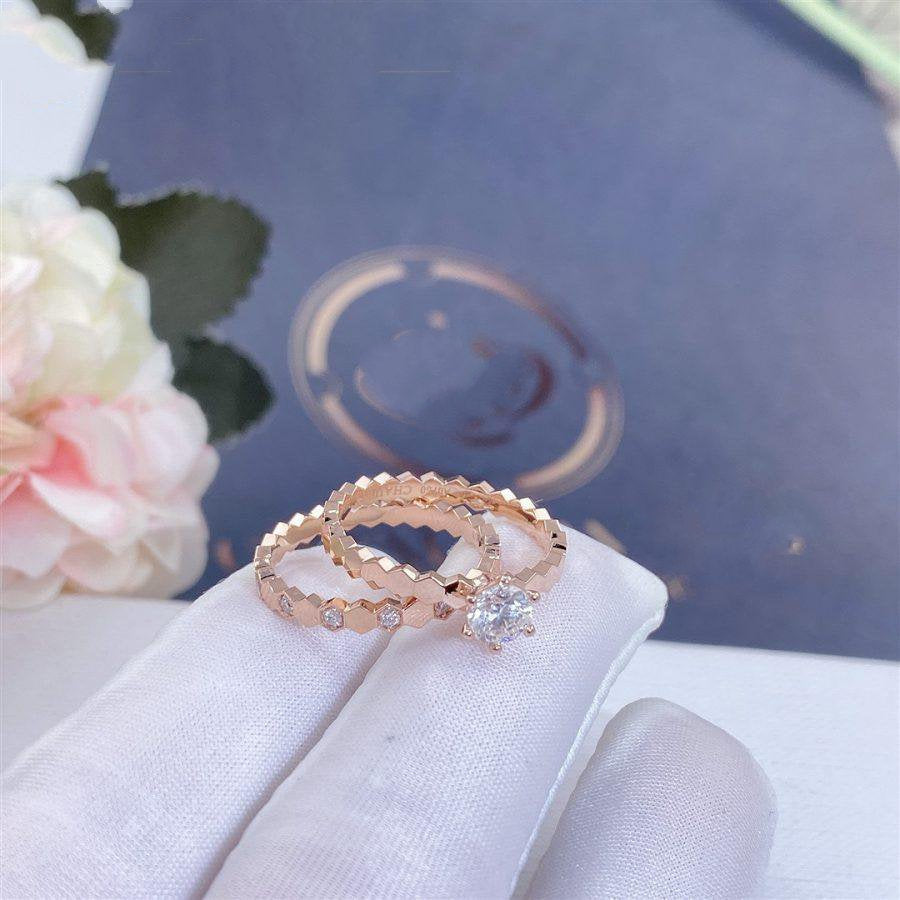 [Super CiCi ]BEE LOVE RING ROSÉGOLD 1 DIAMANT