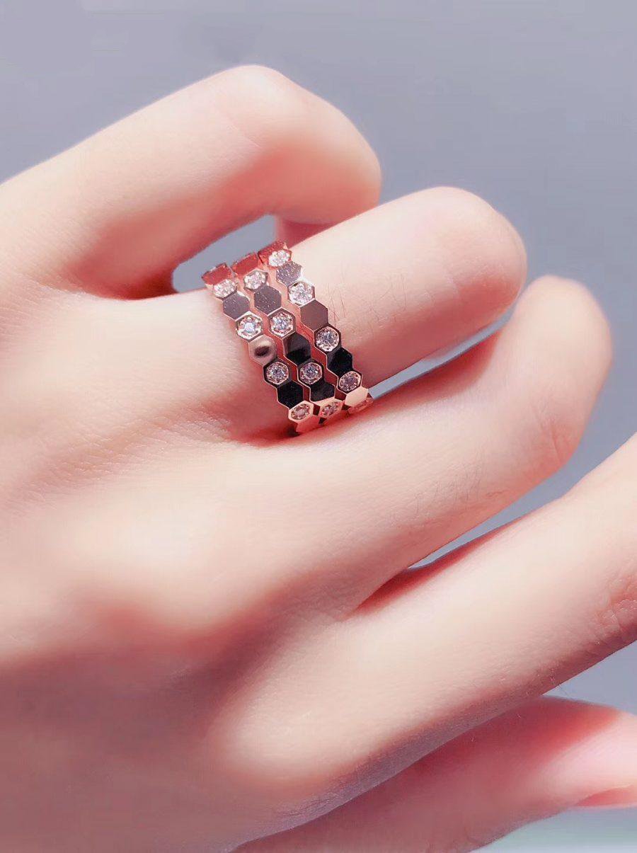 [Super CiCi ]BEE LOVE RING ROSÉGOLD DIAMANT