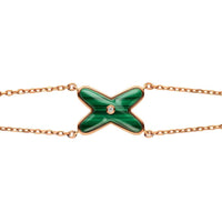 [Bieber Jewelry ]JEUX BRACELET MALACHITE PINK GOLD 1 DIAMOND
