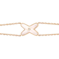 [Bieber Jewelry ]JEUX BRACELET WHITE MOP PINK GOLD 1 DIAMOND