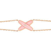 [Bieber Jewelry ]JEUX BRACELET PINK MOP PINK GOLD 1 DIAMOND