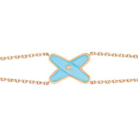 [Bieber Jewelry ]JEUX BRACELET TURQUOISE PINK GOLD 1 DIAMOND