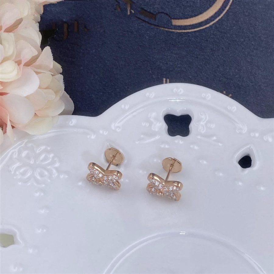 [Super CiCi ]PINKGOLD-DIAMANT-OHRRINGE-SET