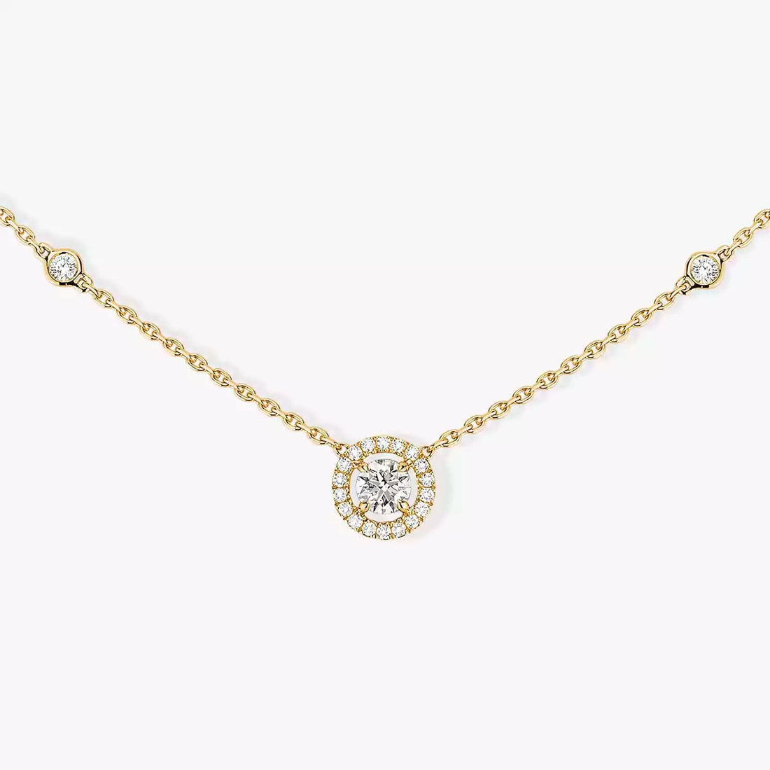 [Super CiCi]Diamant-Halskette 0,20ct Brillantschliff Joy