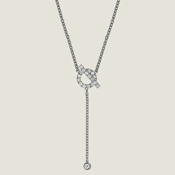 [Super CiCi ]FINESSE SILBER-DIAMANT-HALSKETTE