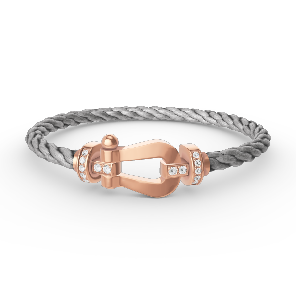 [Super CiCi ]GROSSES HORSESHOE HALF DIAMOND ARMBAND ROSÉGOLD
