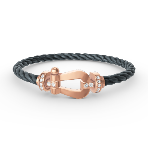 [Super CiCi ]GROSSES HORSESHOE HALF DIAMOND ARMBAND ROSÉGOLD