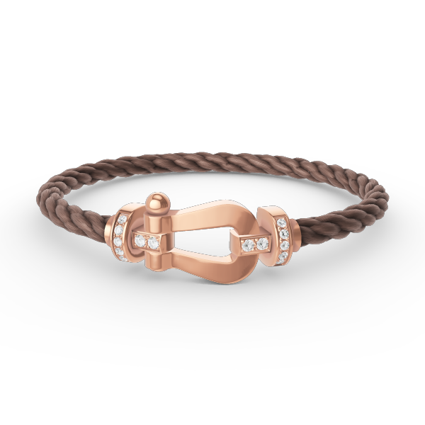 [Super CiCi ]GROSSES HORSESHOE HALF DIAMOND ARMBAND ROSÉGOLD