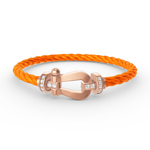 [Super CiCi ]GROSSES HORSESHOE HALF DIAMOND ARMBAND ROSÉGOLD