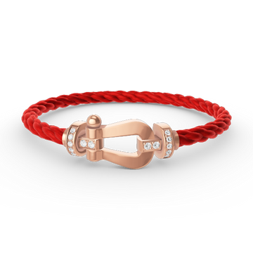 [Super CiCi ]GROSSES HORSESHOE HALF DIAMOND ARMBAND ROSÉGOLD