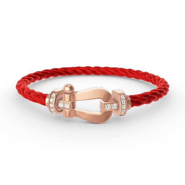 [Super CiCi ]GROSSES HORSESHOE HALF DIAMOND ARMBAND ROSÉGOLD