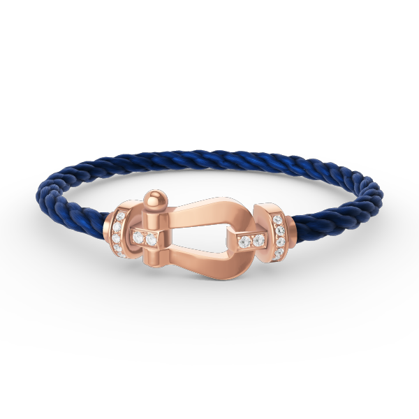[Super CiCi ]GROSSES HORSESHOE HALF DIAMOND ARMBAND ROSÉGOLD