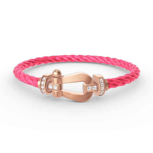 [Super CiCi ]GROSSES HORSESHOE HALF DIAMOND ARMBAND ROSÉGOLD