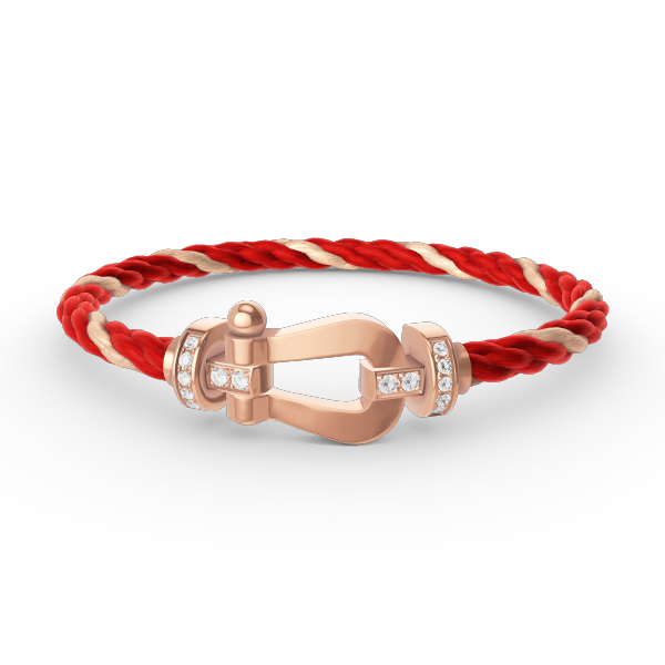 [Super CiCi ]GROSSES HORSESHOE HALF DIAMOND ARMBAND ROSÉGOLD