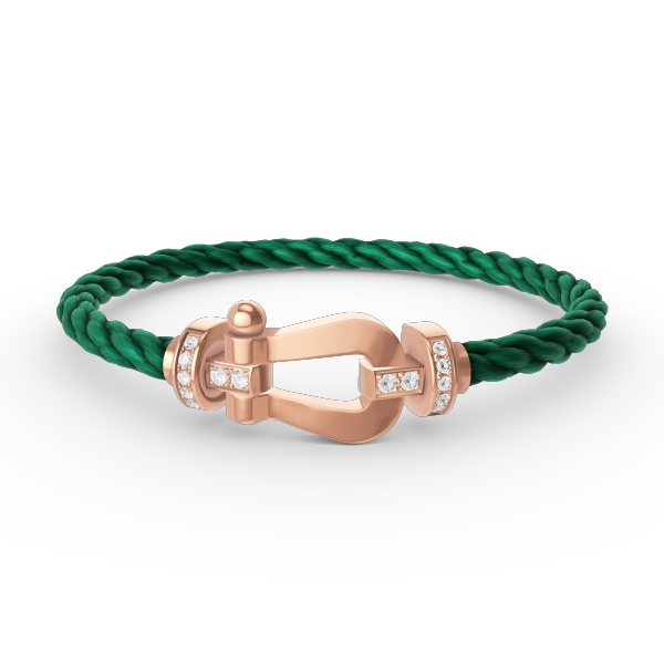 [Super CiCi ]GROSSES HORSESHOE HALF DIAMOND ARMBAND ROSÉGOLD