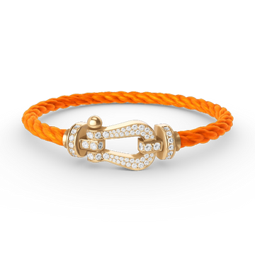 [Super CiCi ]FORCE LARGE HORSESHOE FULL DIAMOND BRACELET GOLD