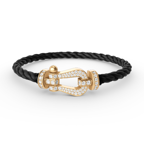 [Super CiCi ]FORCE LARGE HORSESHOE FULL DIAMOND BRACELET GOLD