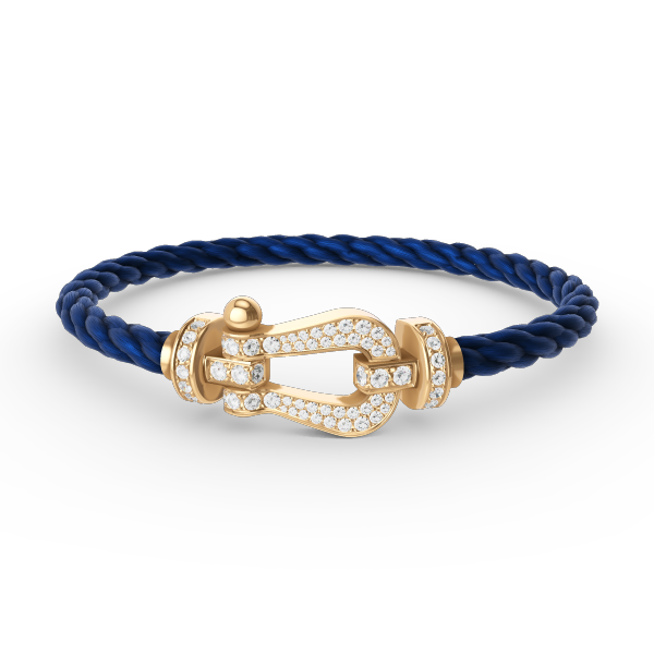 [Super CiCi ]FORCE LARGE HORSESHOE FULL DIAMOND BRACELET GOLD
